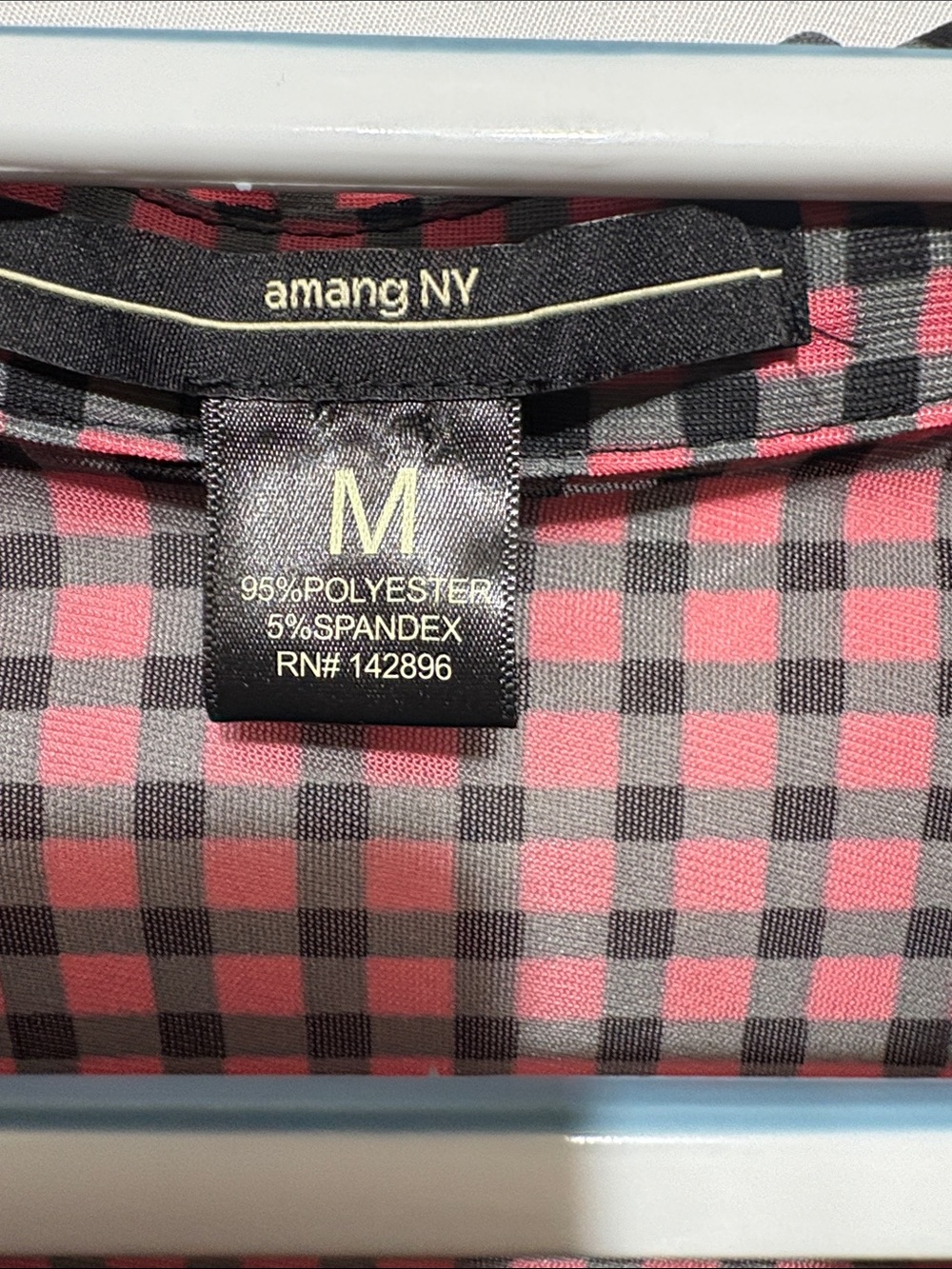 Amang NY Pink and Black Gingham Button-Down Shirt - Picture 2 of 7